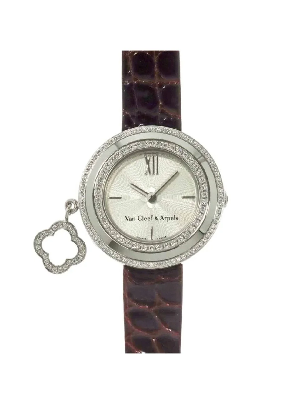 Van Cleef & Arpels Cleef&arpels Charm Mini Watch 18k White Gold Quartz Alhambra